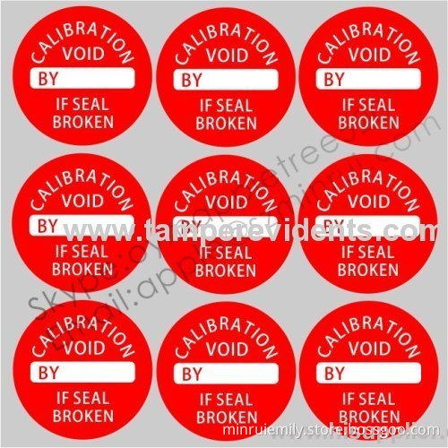 Custom Destructive Calibration Labels,tamper Evident Qc Security Seals,round Destructible Calibration Void Stickers 